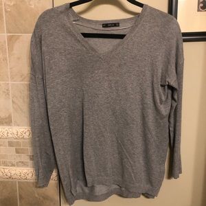 Zara grey v-neck sweater